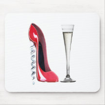 Cannelure de Champagne stylet rouge de chaussure d Tapis De Souris