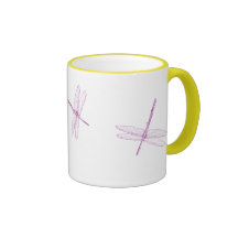 Cannelure de libellule mug à café