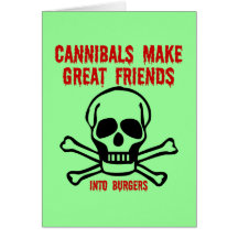 Cannibales drôles cartes de vœux