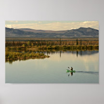 Canoë-kayak sur le lac Kanuti Posters