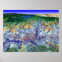 Canyon grand dans à trois dimensions affiches