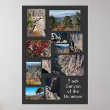 Canyon noir de l'affiche faite sur commande de voy