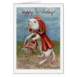 Cap de rat et panier, joyeux anniversaire ! Carte 