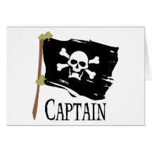 Capitaine de jolly roger cartes de vœux