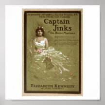Capitaine Jinks des marines de cheval 1902 Affiche