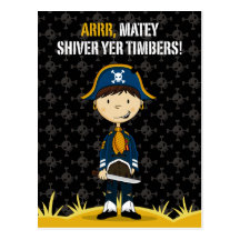 Capitaine Postcard de pirate Carte Postale