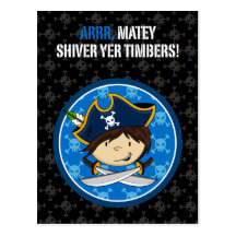 Capitaine Postcard de pirate Carte Postale