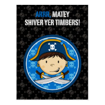 Capitaine Postcard de pirate Carte Postale