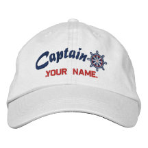 CAPITAINE roue personnalisable votre navire nommé Casquettes De Baseball Brodées