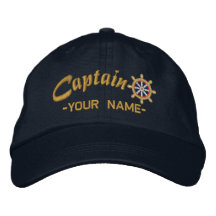CAPITAINE roue personnalisable votre navire nommé Casquettes Brodées