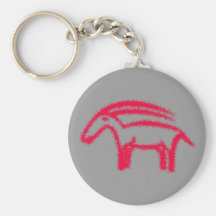 Capricorne ilex peinture de caverne cave painting porte-clef