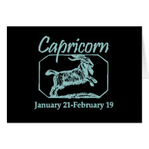Capricorne Teal Cartes De Vœux