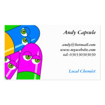 Capsules de comprimé modèle de carte de visite
