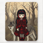 "Capuchon rouge en automne" Mousepad Tapis De Souris