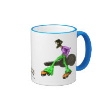 Caractère comique de disco fraîche géniale de guit tasse à café