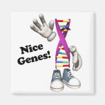Caractère drôle de bande d'ADN de gènes gentils Magnets Pour Réfrigérateur