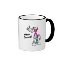 Caractère drôle de bande d'ADN de gènes gentils Mugs