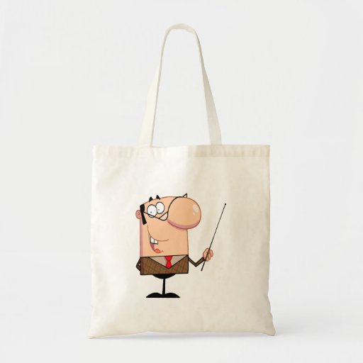 caractère masculin de professeur de bande dessinée sac