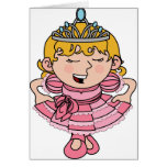 Caractère mignon de jeune princesse carte de vœux