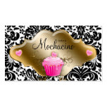 Caramel de rose de petit gâteau de carte de visite