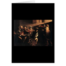 Caravaggio appeler de St Matthew Cartes De Vœux