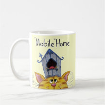Caravane résidentielle de Chambre de chat et d'ois Mugs À Café