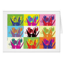 Card colorful tulips cartes de vœux