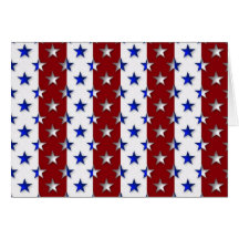 Card~Stars de salutation patriotique et rayures Cartes De Vœux