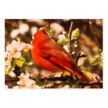 Cardinal dans l'ATC de fleurs d'Apple Modèles De Cartes De Visite