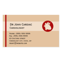 Cardiologie ou carte de visite de chirurgien cardi