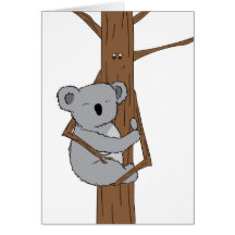 Caresse de koala carte de vœux