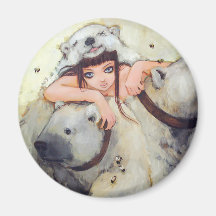 Caresses d'un bouton de vendeur de puissance magnets pour réfrigérateur