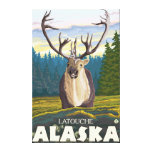 Caribou dans le sauvage - Latouche, Alaska Toiles Tendues