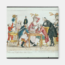 Caricature des échecs de jeu de Louis XVI Aimant