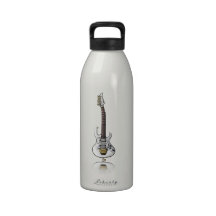 Caricature électrique unique de guitare de roche bouteille d'eau réutilisable