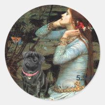 Carlin 14 (noir) - Ophélie assise Autocollant