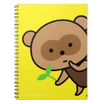 Carnet - bouilloire Tanuki avec le feuille