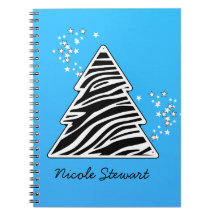 Carnet d'arbre de Noël de zèbre