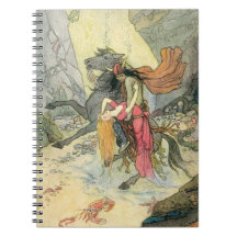 Carnet de beaux-arts de guerrier et de sirène