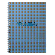Carnet de notes à spirale de "mon journal", bleu, 