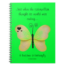 Carnet jaune de papillon