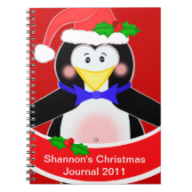 Carnet/journal faits sur commande de pingouin de N