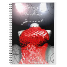 Carnet/journal rouges faits sur commande de mode d