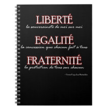 Carnet : Liberté, Egalité, Fraternité