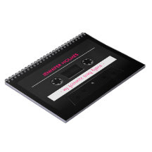 Carnet personnalisé d'enregistreur à cassettes rét