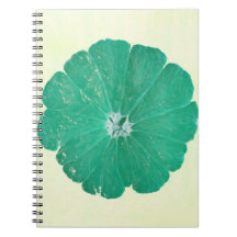Carnet vert étrange de fleur