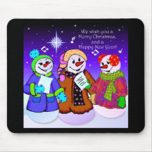 Carolers de vacances tapis de souris