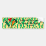 Carottes d'amour de pois, conception verte et oran adhésifs pour voiture