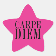 Carpe Diem saisissent le bonheur latin de citation Autocollants En Étoile