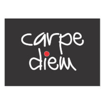 Carpe Diem sur le noir avec le chèque-cadeau rouge Modèles De Cartes De Visite